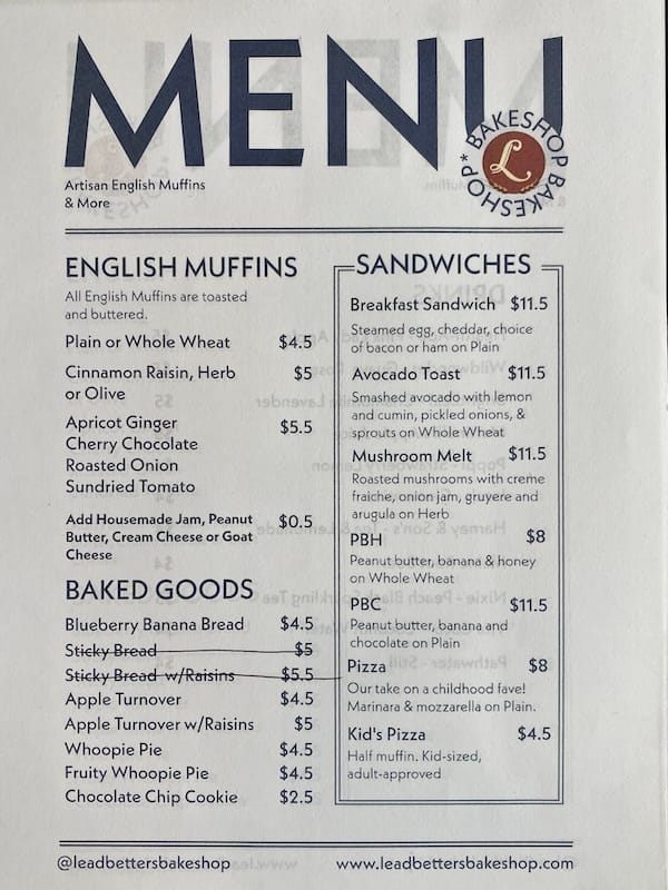 Leadbetter’s neighborhood preview menu. More to come!&nbsp;Photo: Olivia Casellini for&nbsp;tablehopper.com.