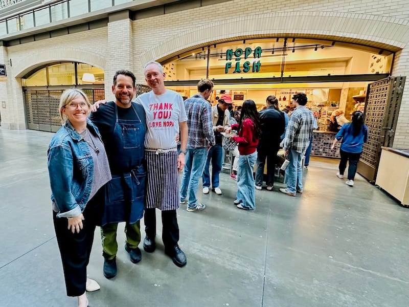 Co-owners Holly Rhodes and Laurence Jossel, with longtime Nopa team member, Sean Eastwood. Photo: © tablehopper.com.