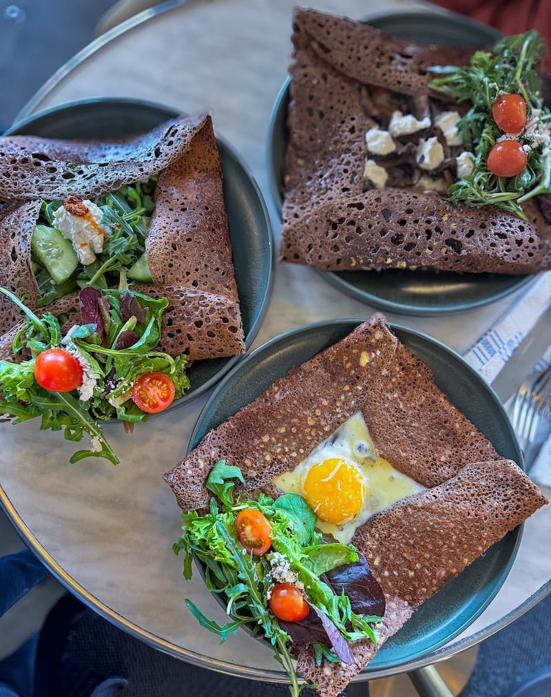 A selection of galettes at Grande Crêperie. Photo via Grande Crêperie’s Facebook page.