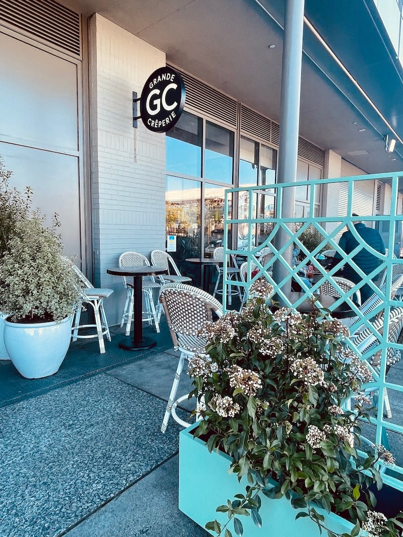The outdoor patio when Grande Crêperie first opened. Photo: © tablehopper.com.