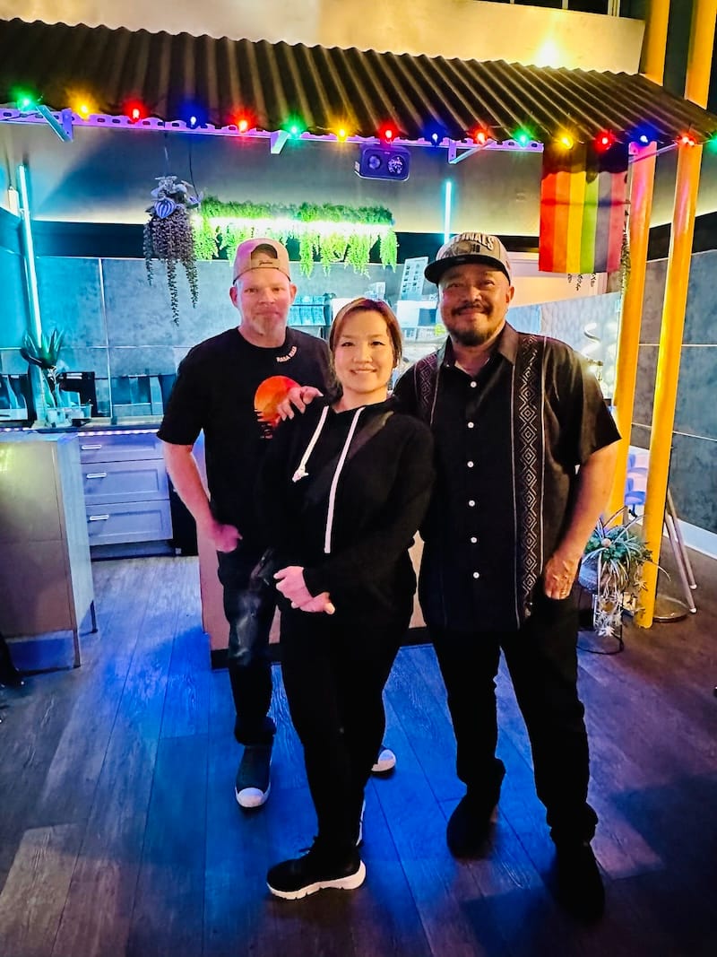 Co-owners Peggy Tang and Joe Sutikno-Sharp (with Chris Sharp back left). Photo: © tablehopper.com.