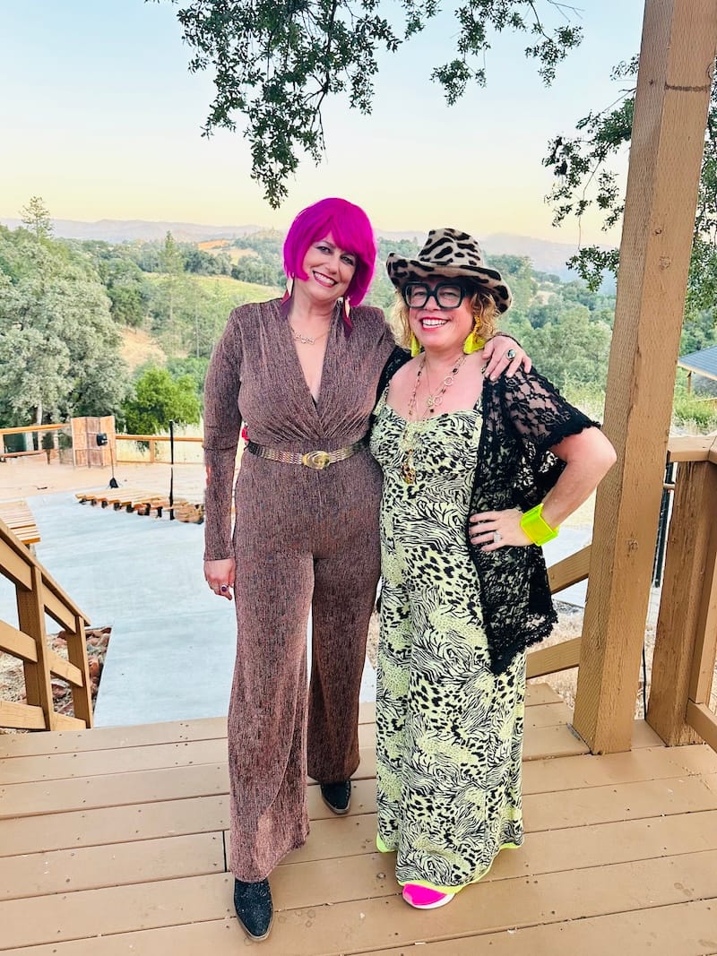 The Gagliardi sisters during the magic hour on Funkfull Friday at this past weekend’s DECADES campout. Photo: © tablehopper.com. 