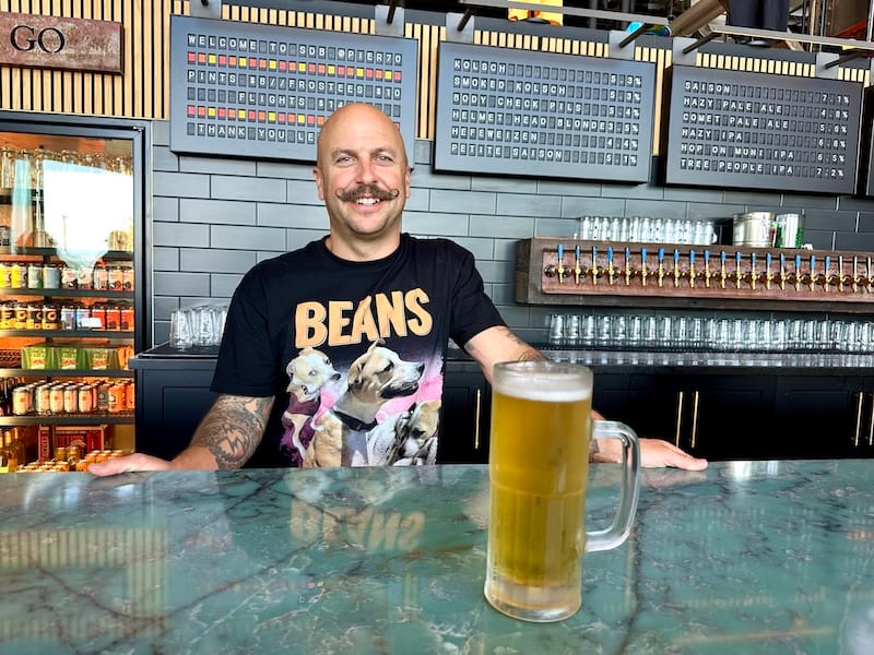 Co-owner and founder Mark DeVito pouring my first Frostee (but not my last!). Photo: © tablehopper.com.