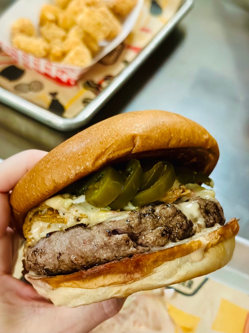 The Hot Wes at WesBurger ’n’ More. Photo: © tablehopper.com.