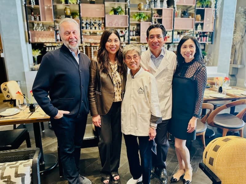 Gordon Clune, Monique An, Mama Helene An, Kenneth Lew, and Elizabeth An. Photo: © tablehopper.com.