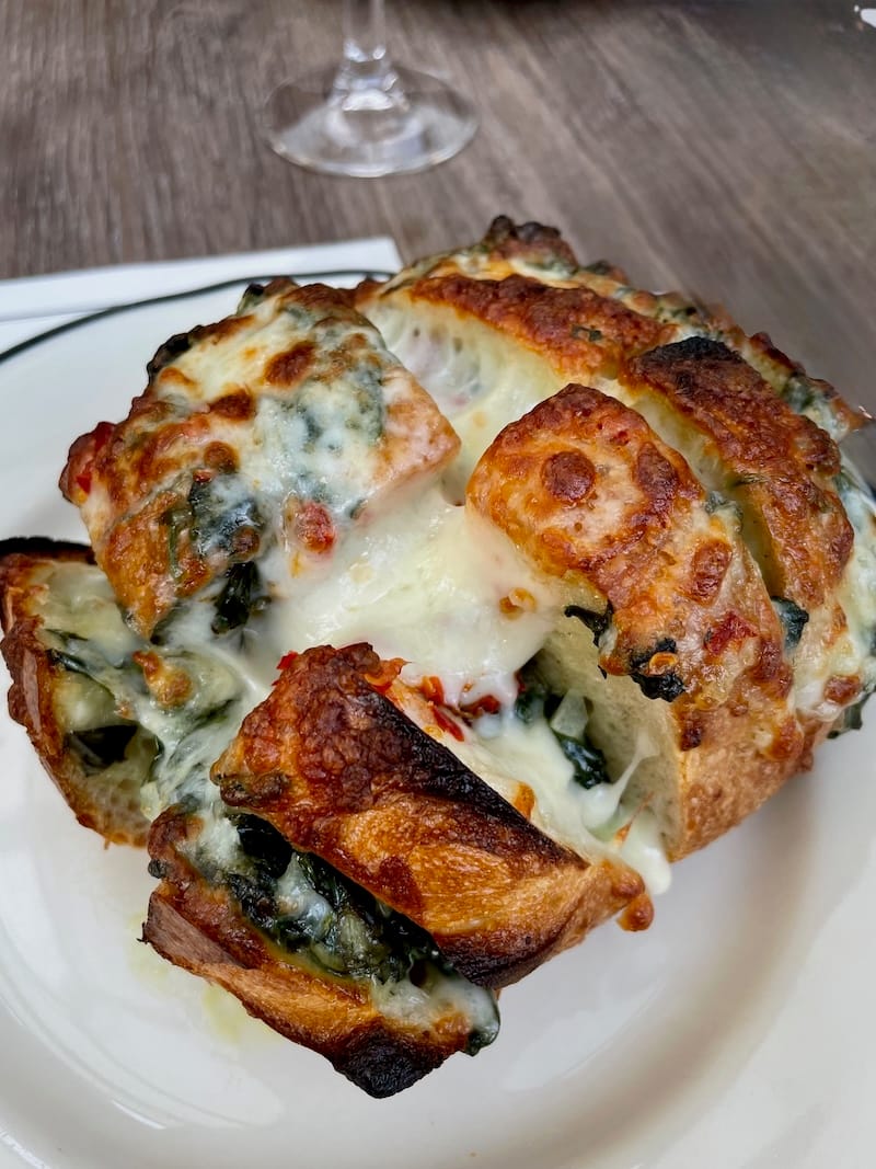 The spinach dip hot bread at the now-closed Mr. Digby’s. Photo: © tablehopper.com.