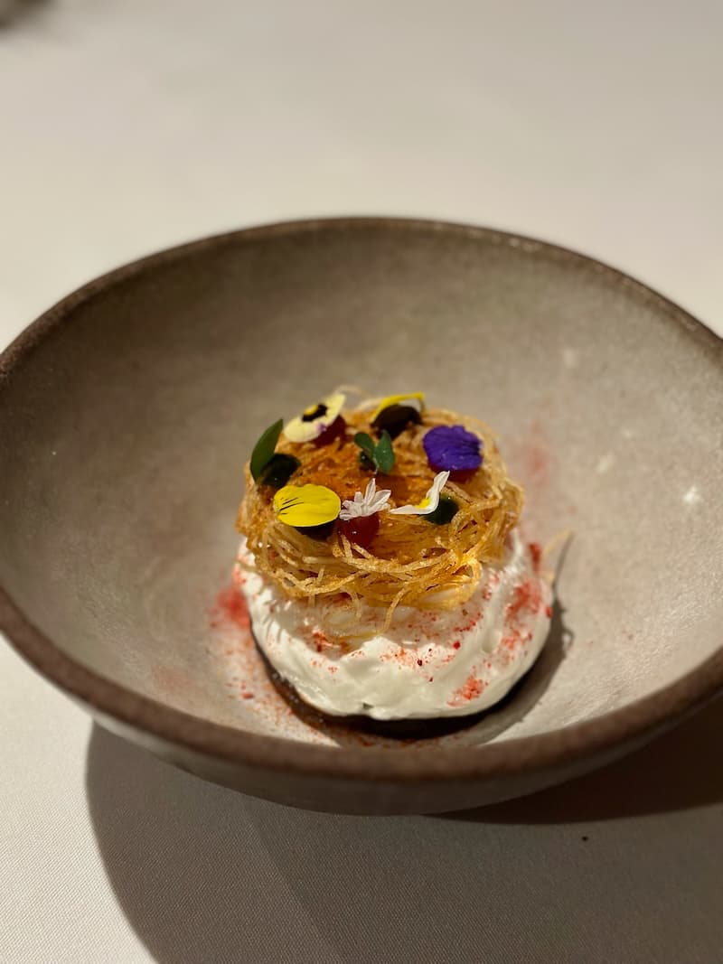 The yogurt chaat dish is both a cloud and nest. Photo: © tablehopper.com.