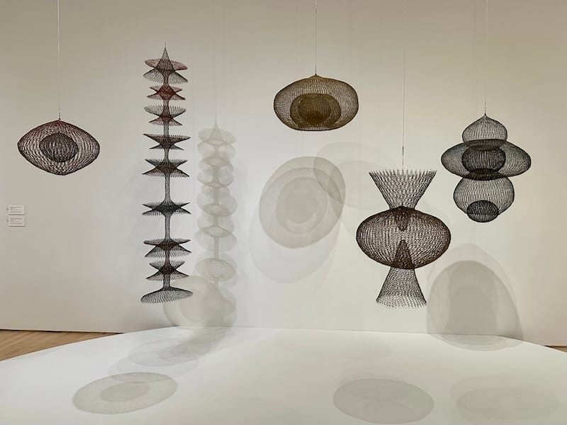 I enjoyed looking at the shadows cast from Ruth Asawa’s suspended sculptures at her retrospective at SFMOMA. Photo: © tablehopper.com.