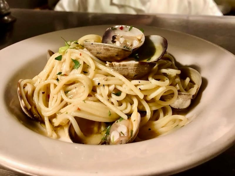 	Spaghetti vongole at Bar Bibi. Instagram photo via @barbibisf.