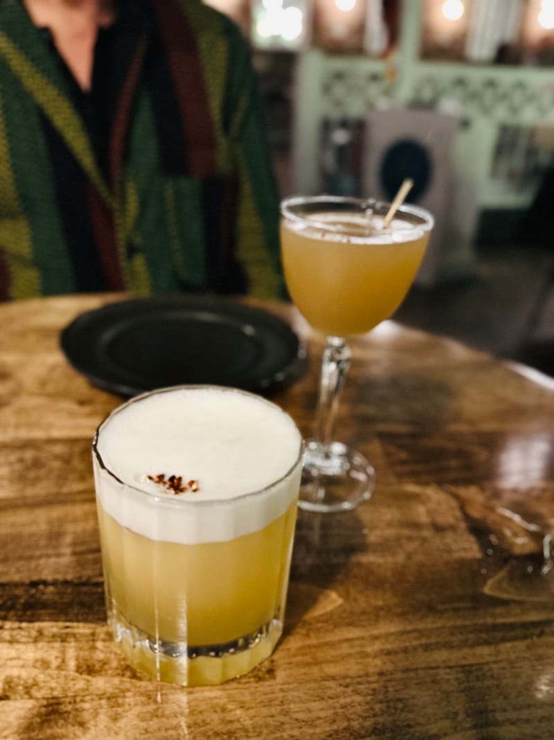 The Buckwheat Sour and The Hrenotini at Dacha. Photo: © tablehopper.com. 
