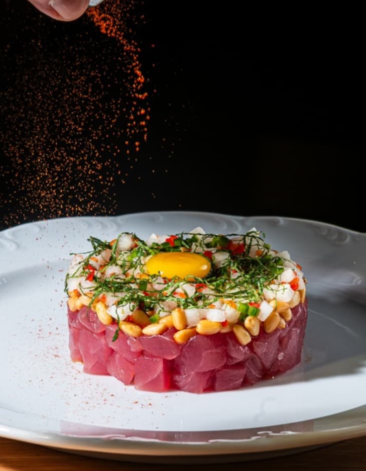 Mina’s signature tuna tartare. Instagram photo via @bourbonsteaksf.