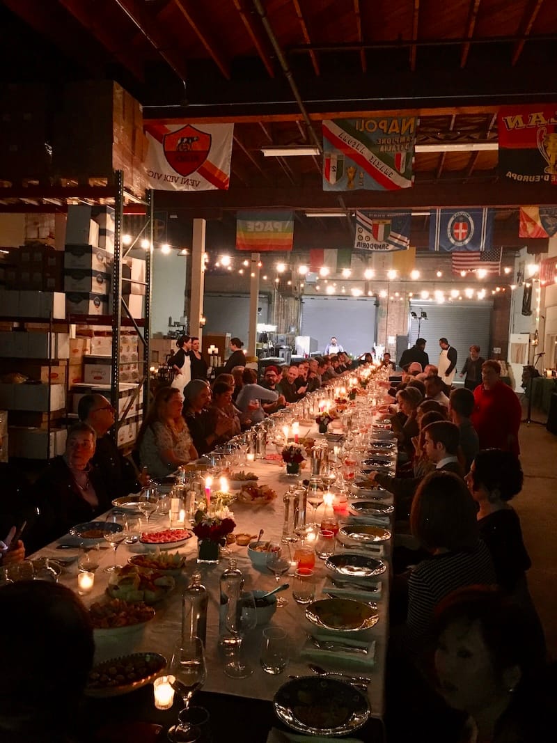 A glorious Cena nel Magazzino in 2018. Photo: © tablehopper.com.