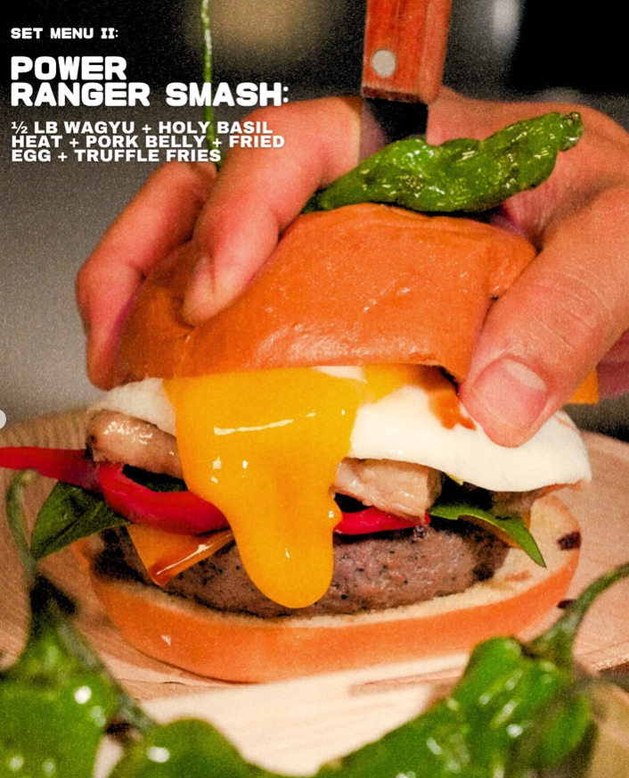 The Power Ranger Smash Set at Farmhouse World for VIPs. Instagram photo courtesy of @thaifarmhouse.