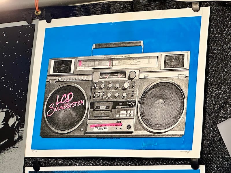 An LCD Soundsystem poster by Lil Tuffy. Photo: © tablehopper.com.