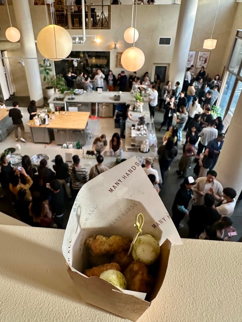 Popcorn chicken and a party go well together. Photo: © tablehopper.com.