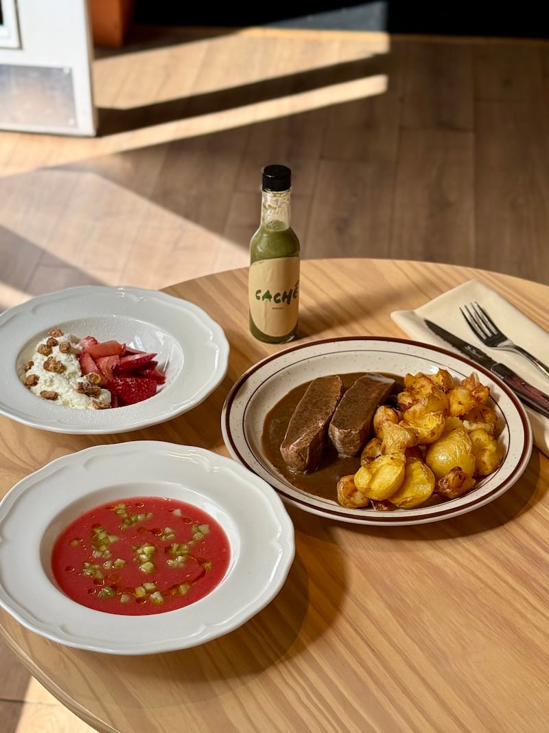 The new prix-fixe lunch at Caché. Photo: Connor Bruce.