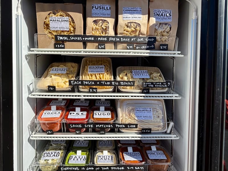 A closer look at the Pasta Supply Co goodies. Photo: © tablehopper.com.