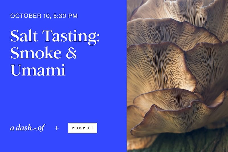 The first in the latest series of salt tasting events from A Dash Of. 