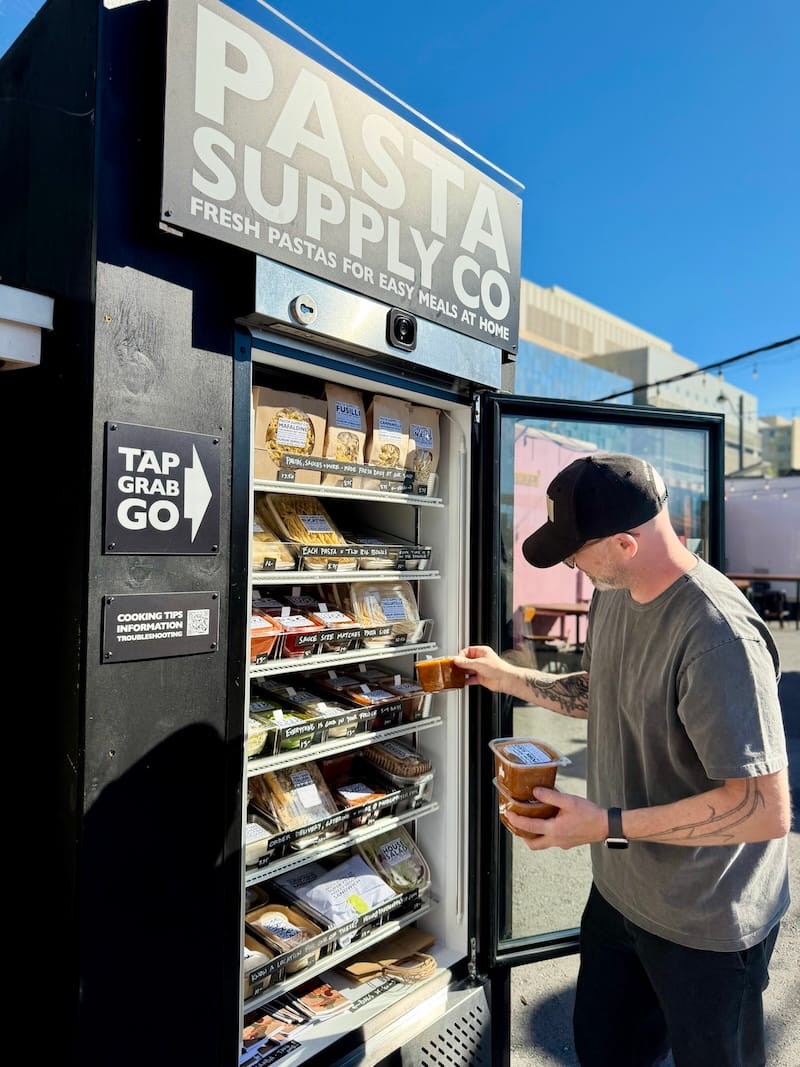 Anthony will be busy restocking the kiosk daily with fresh items. Photo: © tablehopper.com.