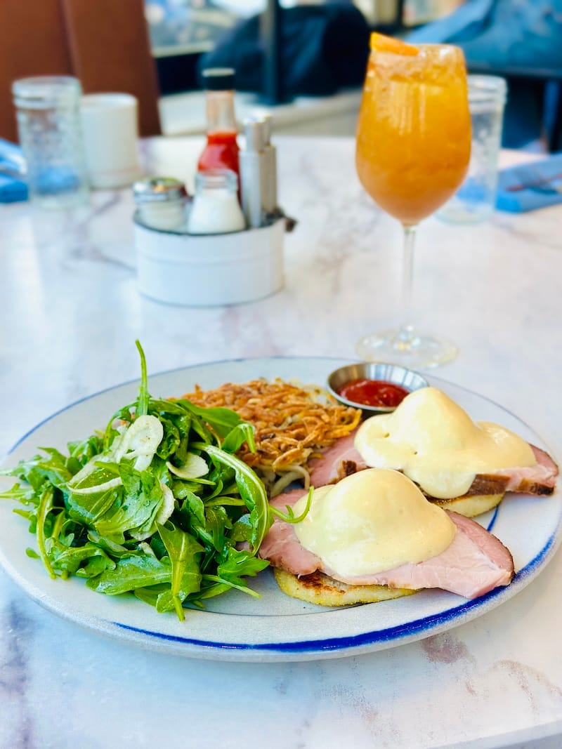 One of the brunches I mentioned in last week’s Roll Over Easy interview: the next-level eggs Benedict at Early to Rise. Photo: © tablehopper.com.