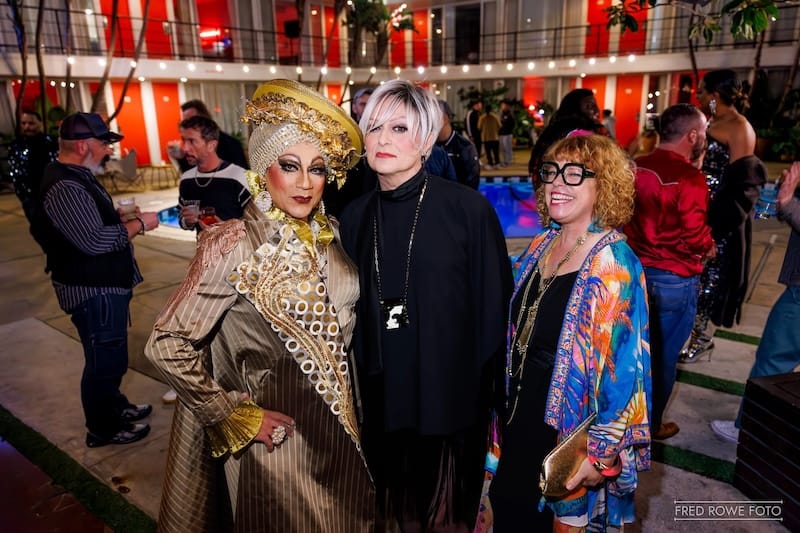 Posing with the hostess with the mostess, Juanita MORE! at NYE 2024 at The Phoenix. Photo: Fred Rowe Foto. 