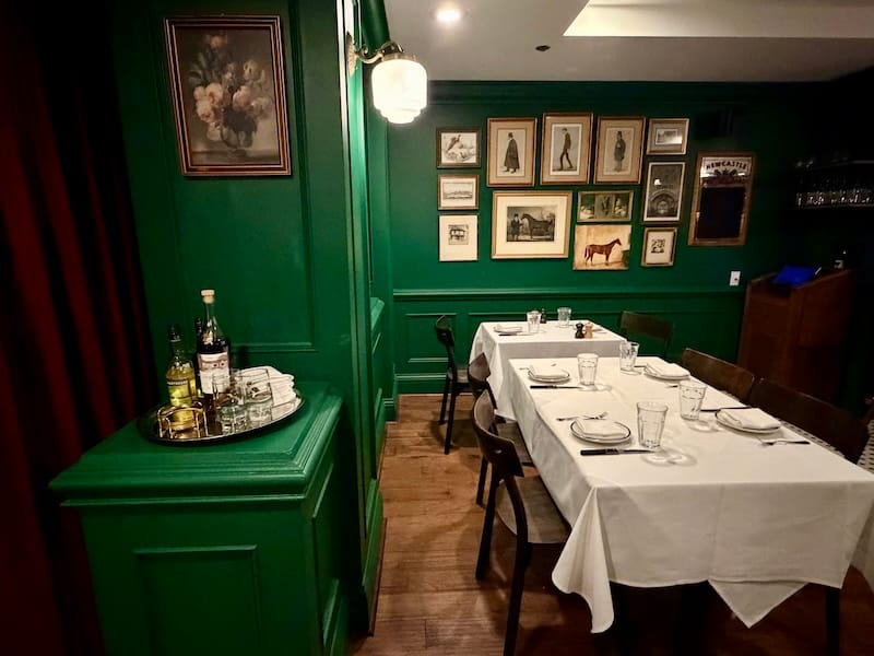 A look into a cozy corner at Dingles Public House, opening November 28th. Photo: © tablehopper.com.