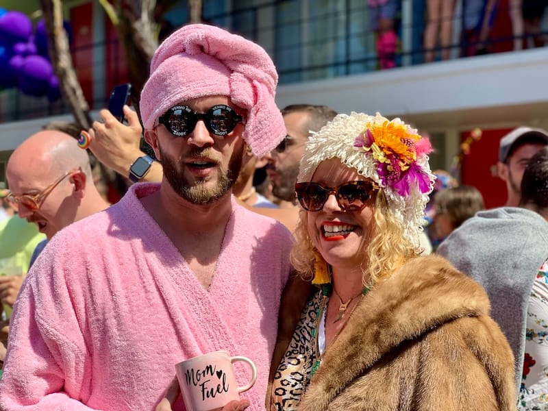 Partying on the Phoenix Hotel patio for Pride 2019. Photo: © tablehopper.com.