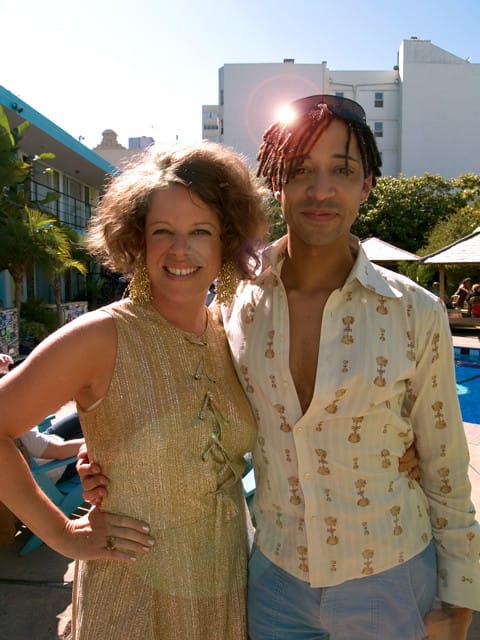 Your hosts for Feather in 2005: yours truly and my disco associate and bestie, Ryan Robles. Photo: Geof Teague.