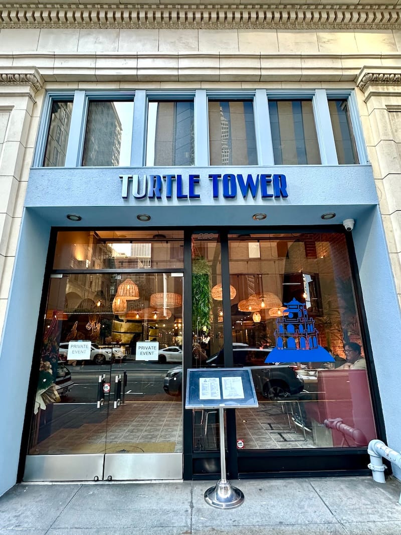 The recently opened Turtle Tower in the Financial District. Photo: © tablehopper.com.