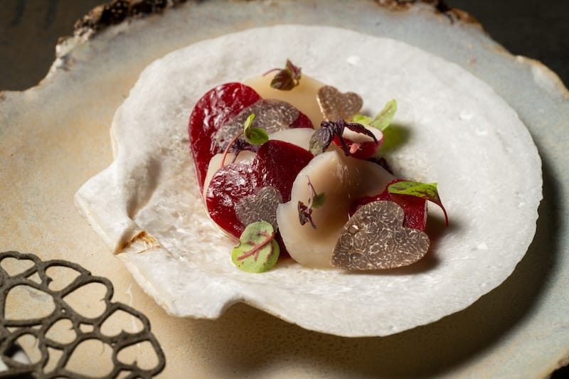 The His Heart Grew Three Sizes course on the How the Grinch Stole Christmas Menu at Nightbird. Photo: Adahlia Cole.