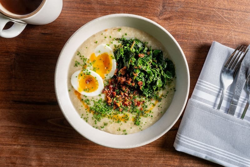 Congee is on the new brunch menu at Outerlands. Photo: Carly Hackbarth.&nbsp;