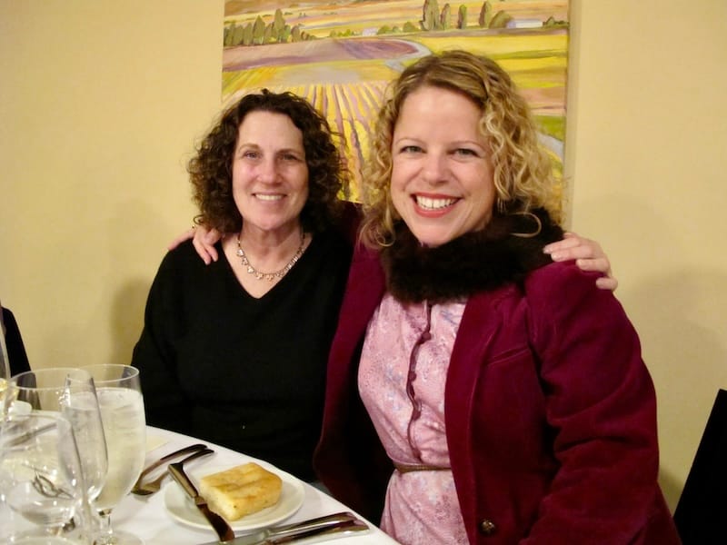 With Carole at my book launch luncheon at Perbacco in 2010. Photo: © tablehopper.com.