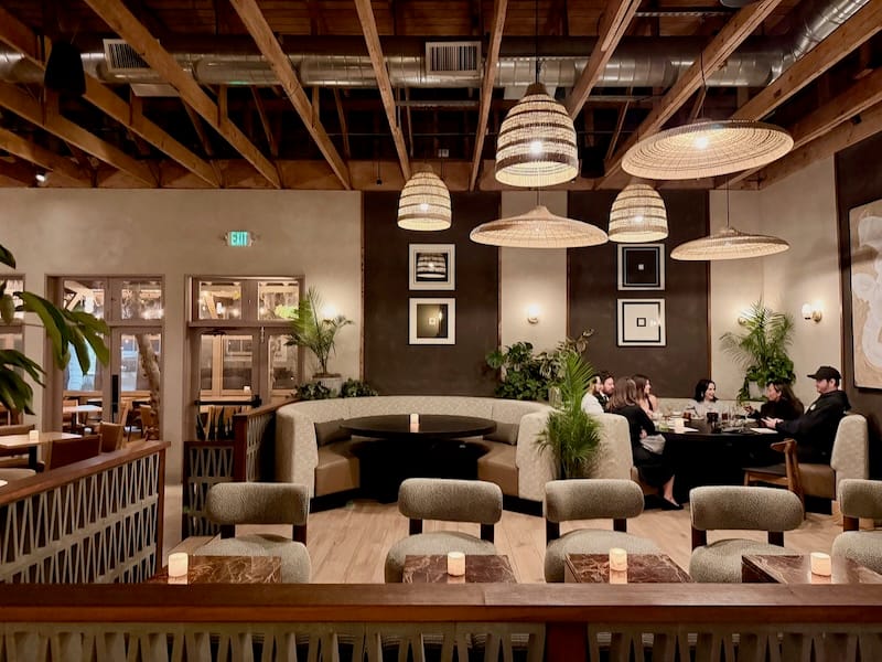 A lounge area with two booths at the new Equal Parts in North Beach. Photo: © tablehopper.com.