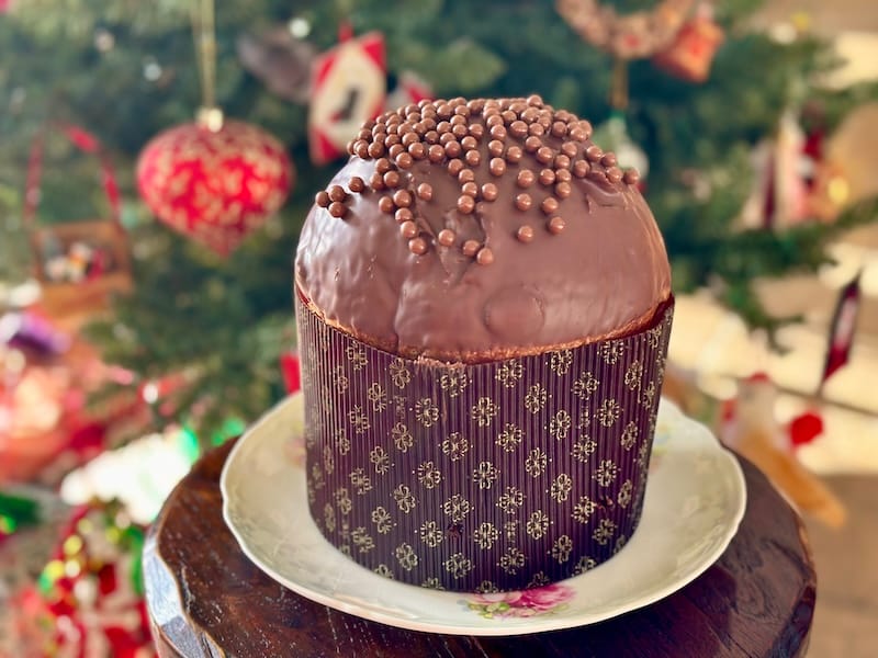 Poesia Café’s chocolate-covered panettone with coffee-infused dough. Photo: © tablehopper.com.