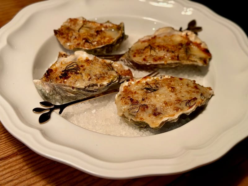 RT Bistro’s West Coast oysters Rockefeller. Photo: © tablehopper.com.