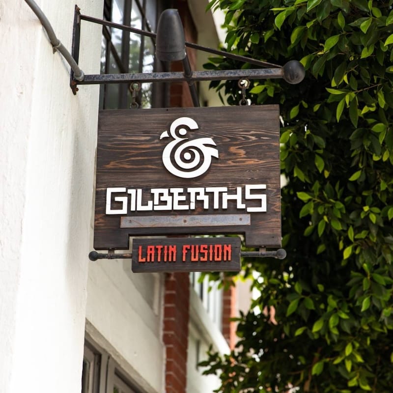The sign outside of Gilberth’s Latin Fusion. Photo via Gilberth’s Facebook page.