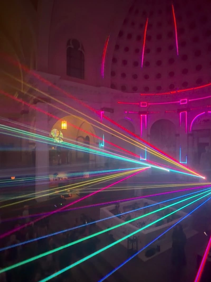 A blast of color therapy, thanks to Illuminate for lighting up Saint Joseph’s Art Society last week. Photo: © tablehopper.com.