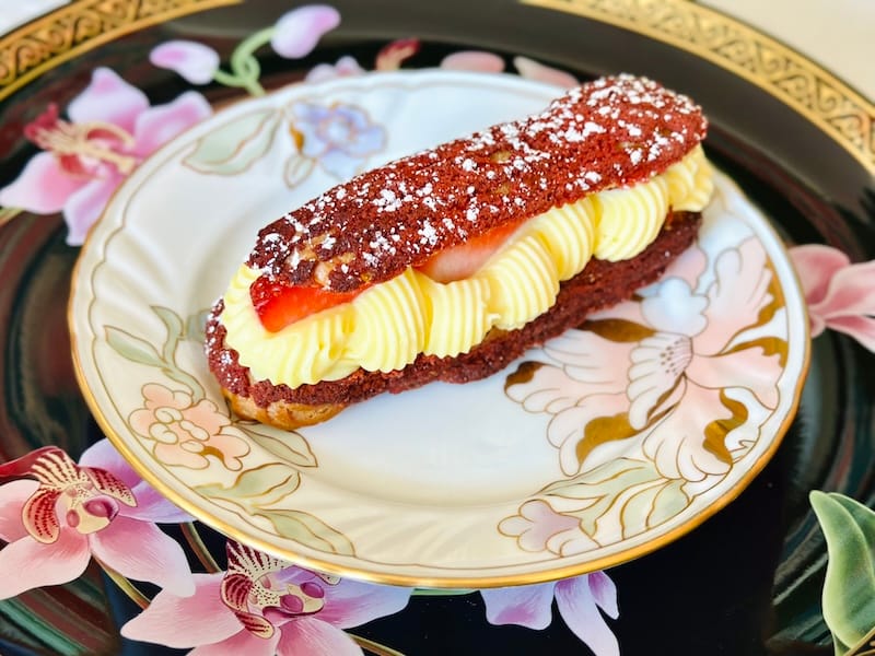 It’s Black History Month and Valentine’s Day, a perfect time to visit KC Paris Desserts in the Fillmore for a strawberry-vanilla craquelin! Photo: © tablehopper.com.