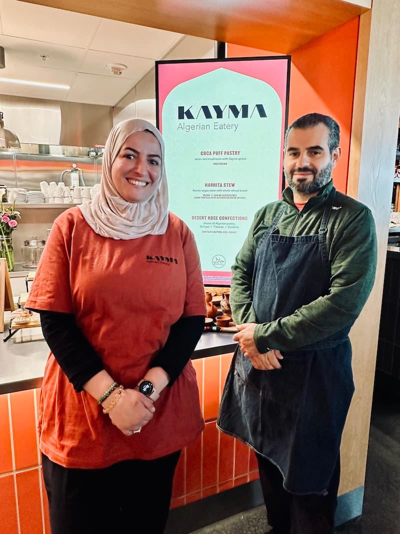 Kayma’s Wafa and Mounir Bahloul when they opened their kiosk at Saluhall. Photo: © tablehopper.com.