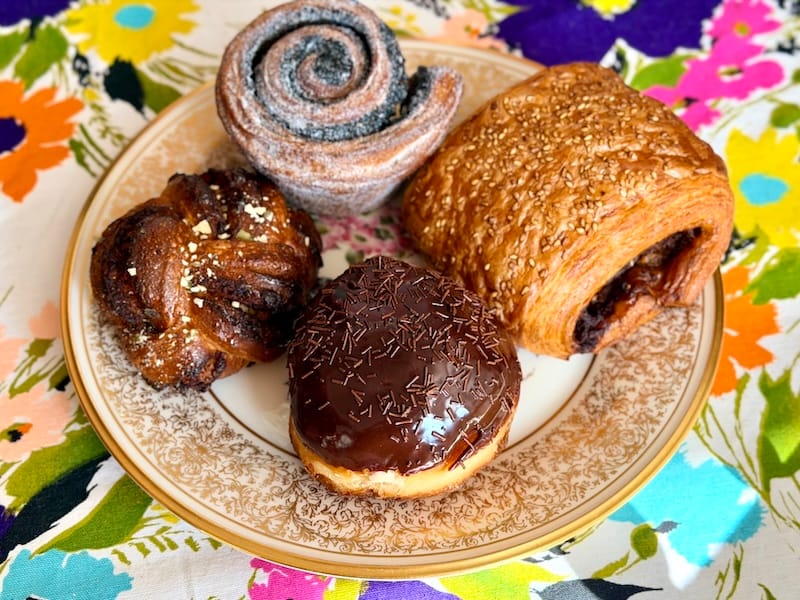 Photo of treats from the Guittard x Octavia Saturbake—don’t miss pastry chef Melissa Loar’s doughnut! Photo: © tablehopper.com.