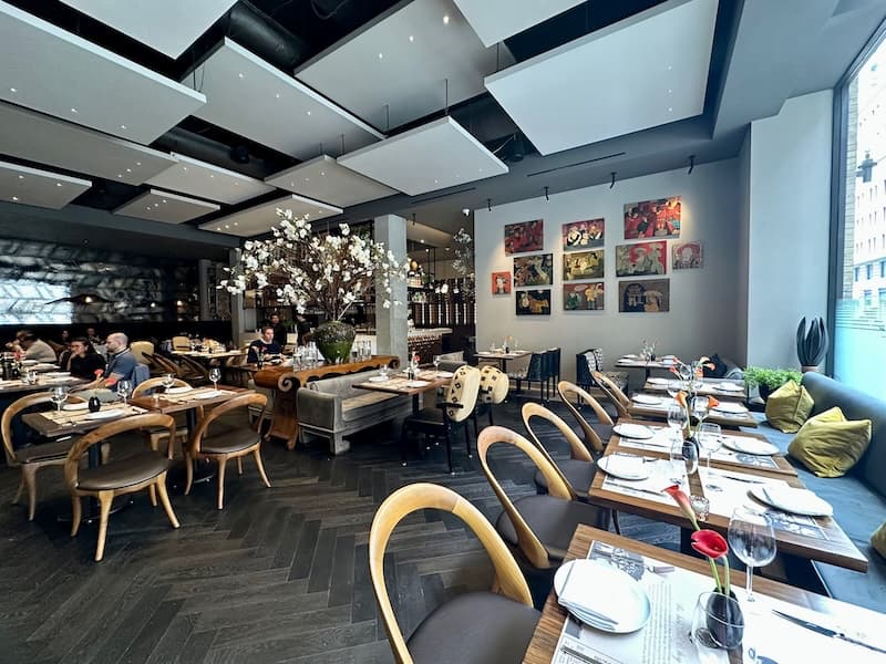 The dining room at Crustacean is perfect for lunch. Photo: © tablehopper.com.
