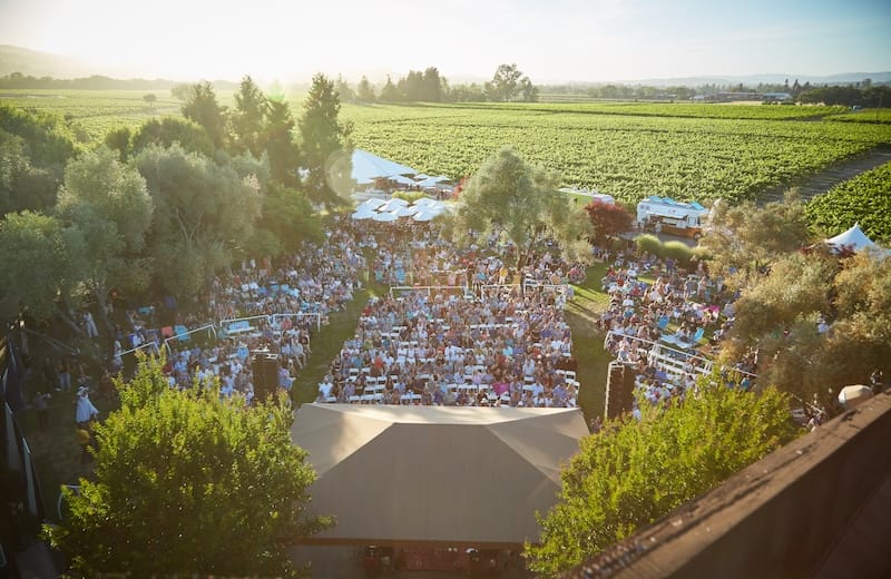 Rodney Strong Vineyards is the perfect setting for an outdoor concert. Photo courtesy of HWFE. 