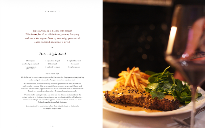 A recipe for Date Night Steak from Chickens Don’t Fly by Faith Wheeler.