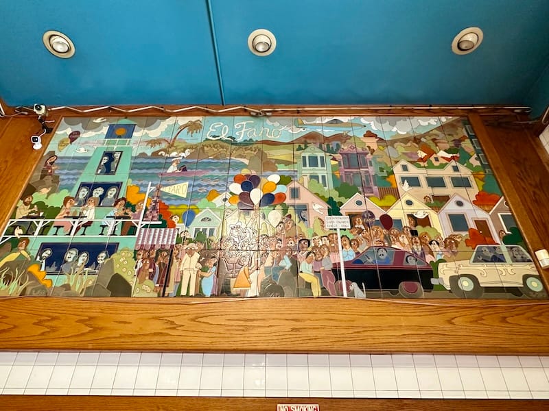 A section of one of the tiled murals inside El Faro. Photo: © tablehopper.com.