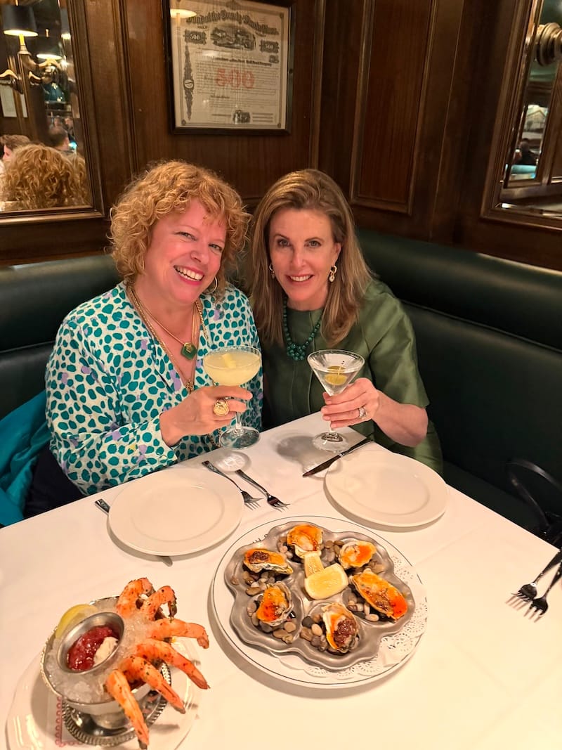 Dining with friend and author Faith Wheeler at The Big Four. Photo: © tablehopper.com.