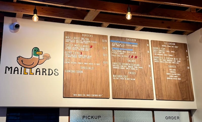 The menu board during the soft opening. Photo: © tablehopper.com.