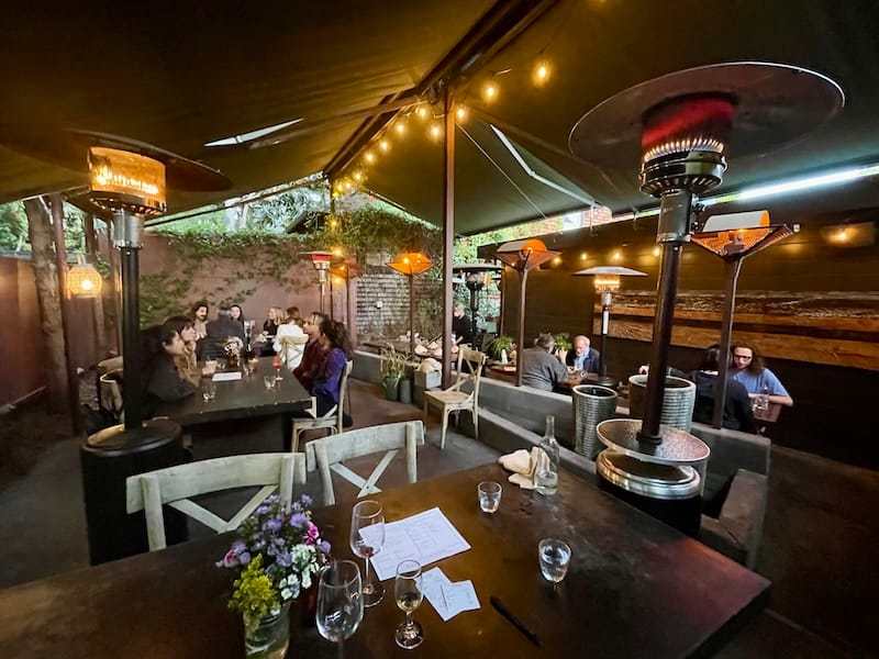 The back patio of Millennium in Rockridge. Photo: © tablehopper.com.