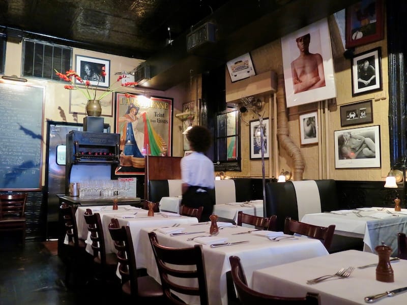 The dining room at Raoul’s in New York (cool since 1975). Photo: © tablehopper.com.