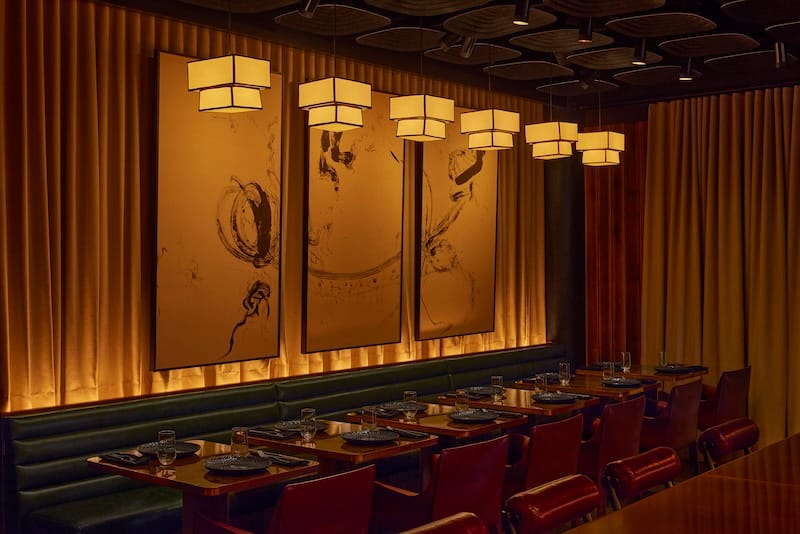 The dining area in ama’s Copper Room. Photo courtesy of ama.