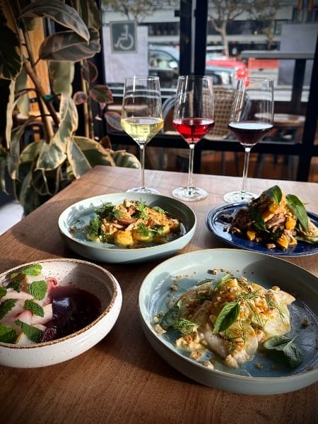 A sampling of dishes from a Claws of Mantis pop-up with Fat Cat SF. Photo courtesy of Claws of Mantis and Fat Cat SF.